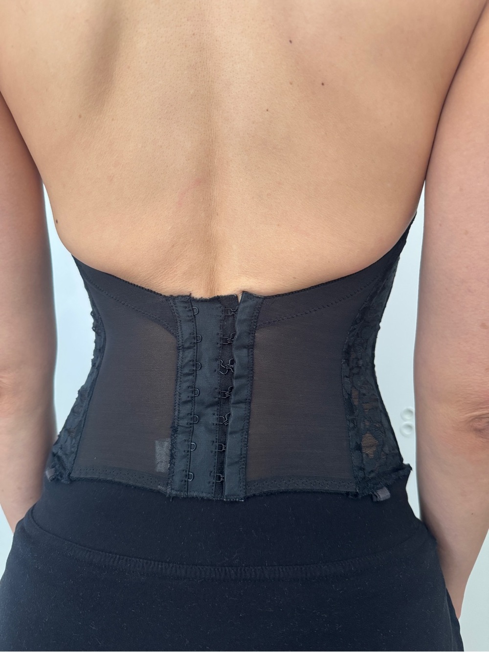 Vintage Black Lace Bustier Corset Top - Private Moments 32B - Picture 3 of 8